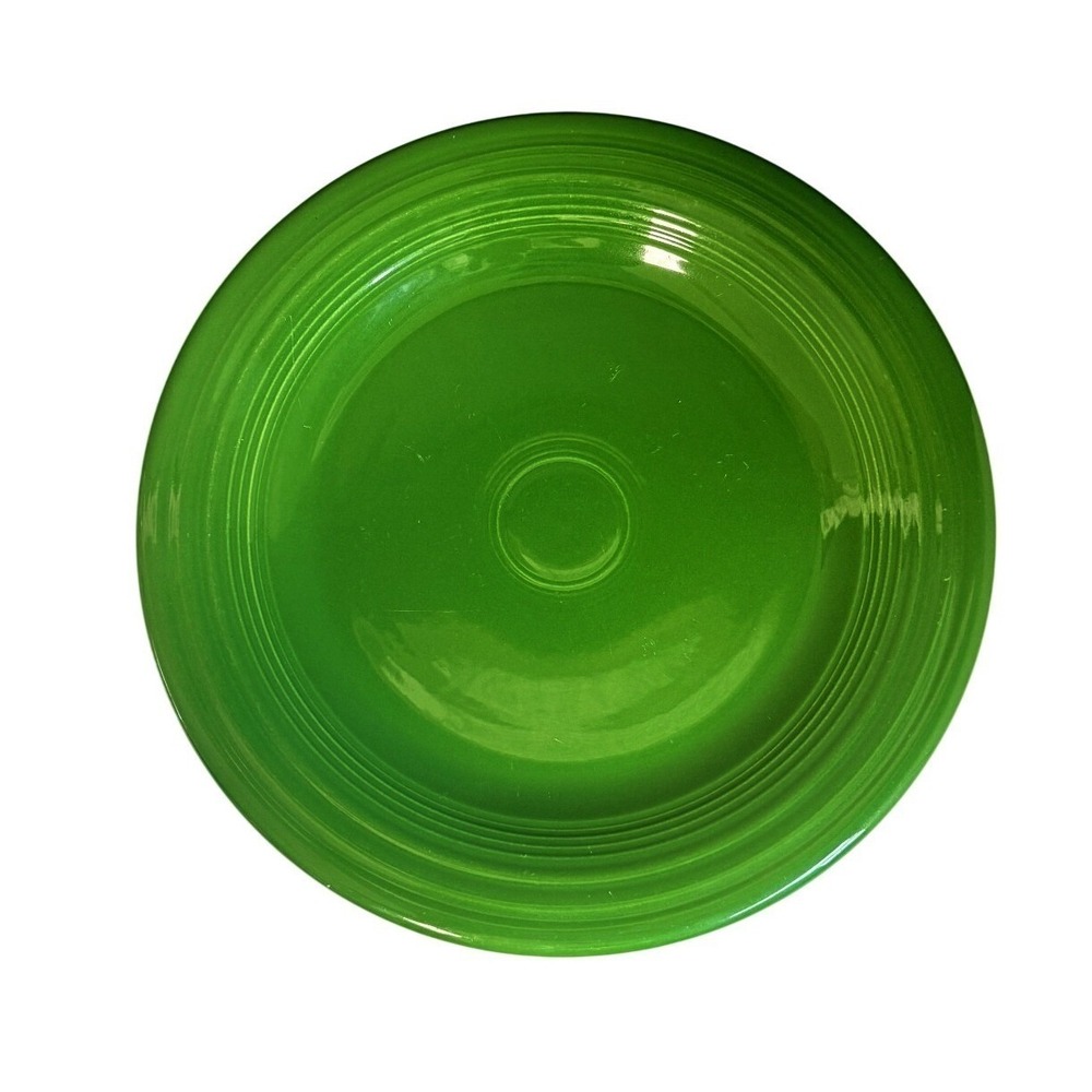 Vintage Fiestaware Luncheon Plate Forest Green 10 in Fiesta Ware 1950's Art Deco